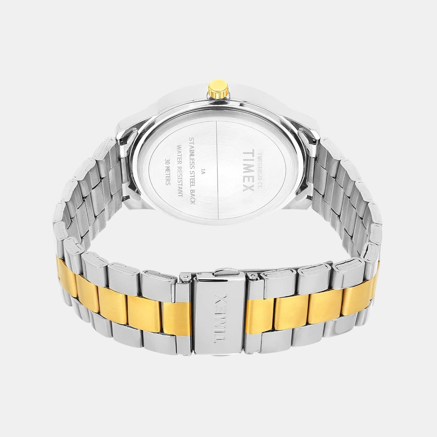 Fashion Men Quartz Silver Dial Multi-Function Stainless Steel Watch TWEG18528