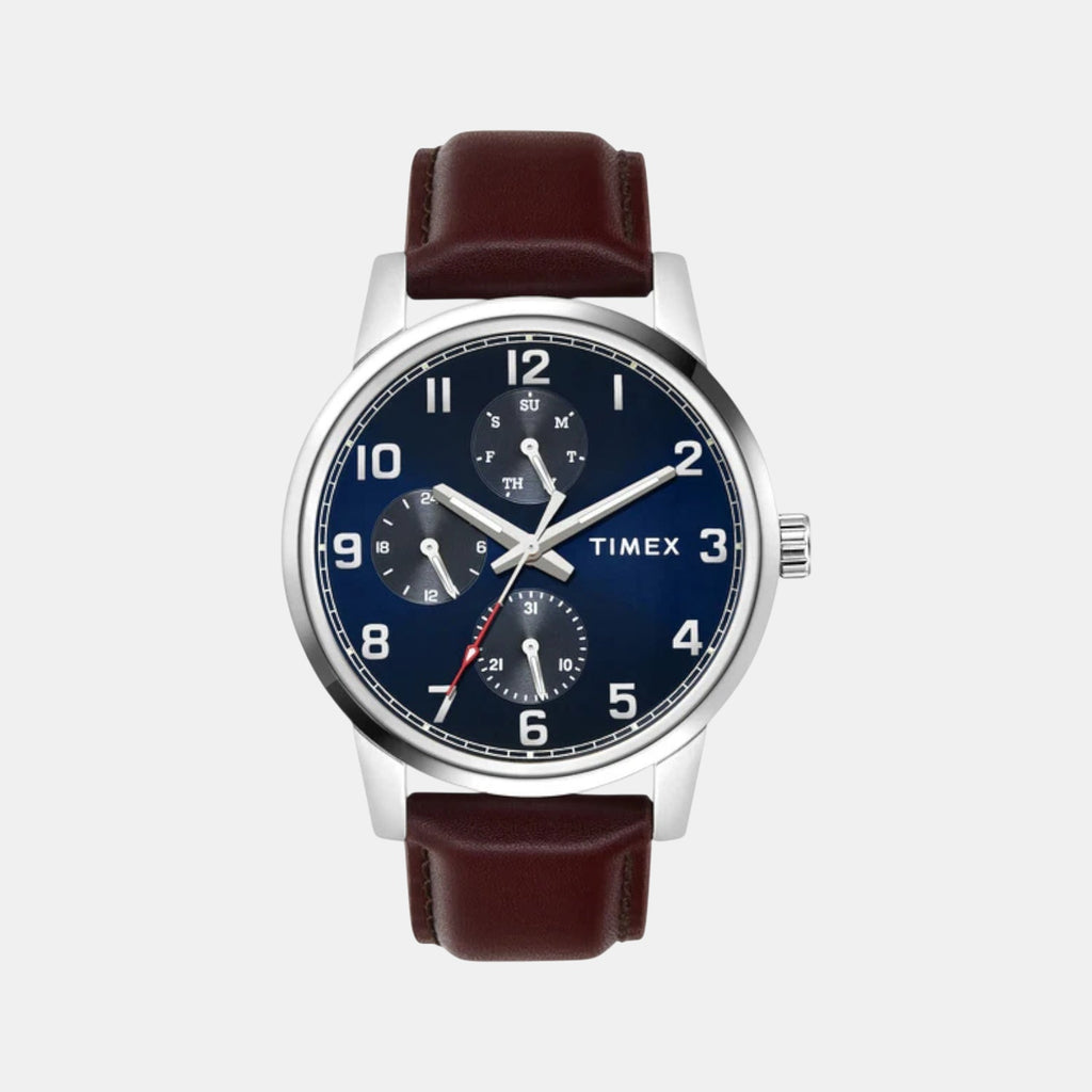 Trendline Men Quartz Dial Multi-Function Leather Watch TWEG18906