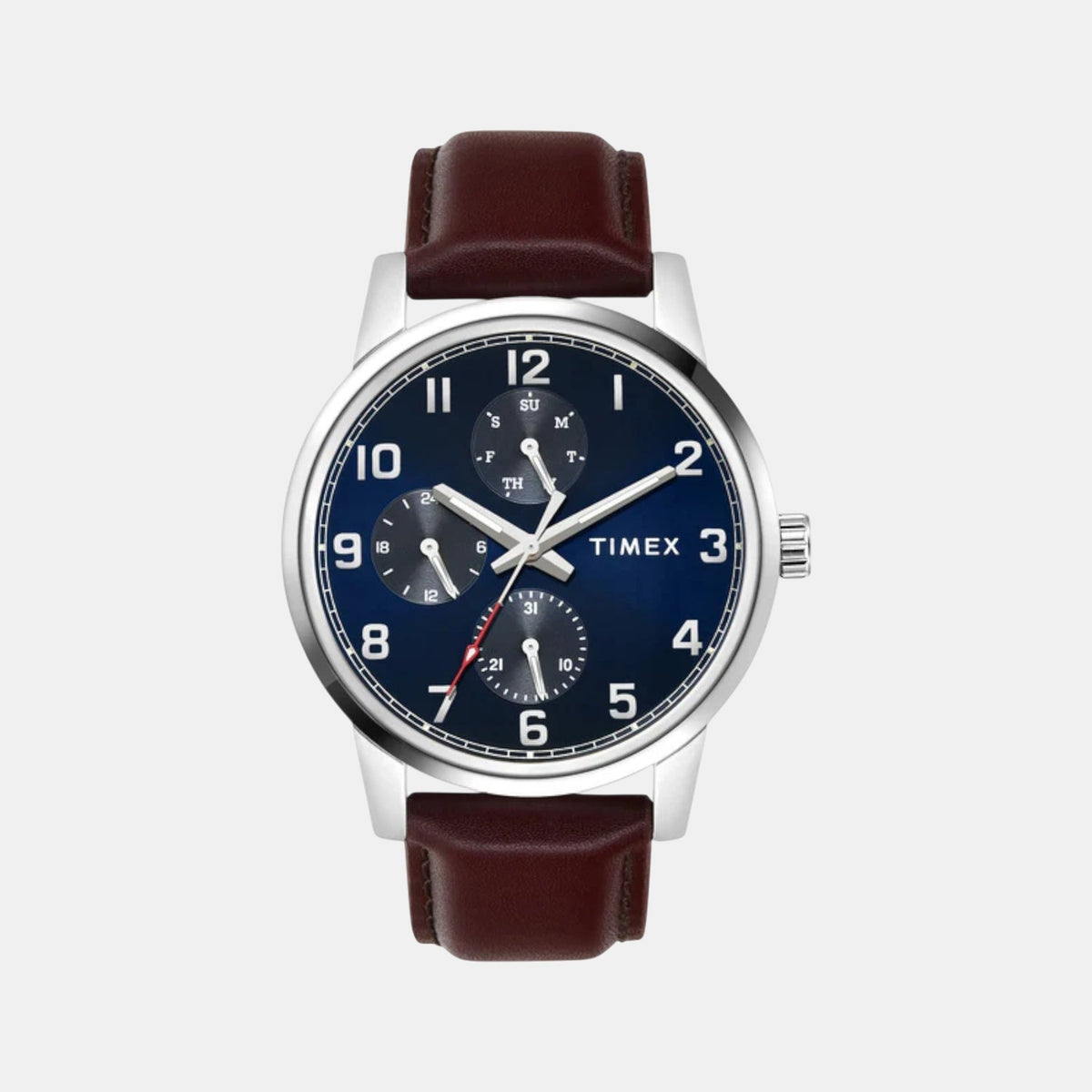 Trendline Men Quartz Blue Dial Multi-Function Leather Watch TWEG18906