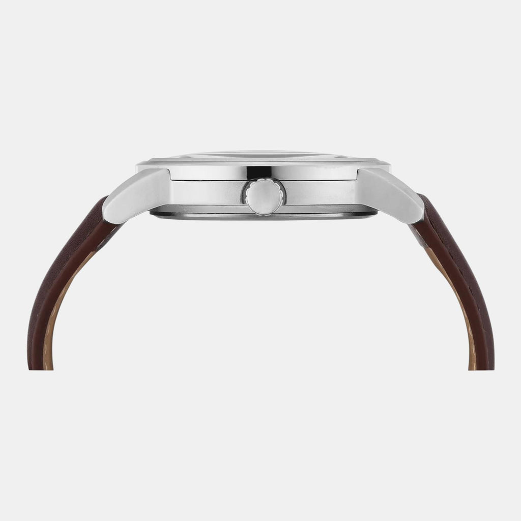 Fashion Men Quartz Blue Dial Multi-Function Leather Watch TWEG18906