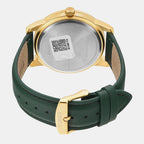 Fashion Men Quartz Green Dial Multi-Function Leather Watch TWEG18907