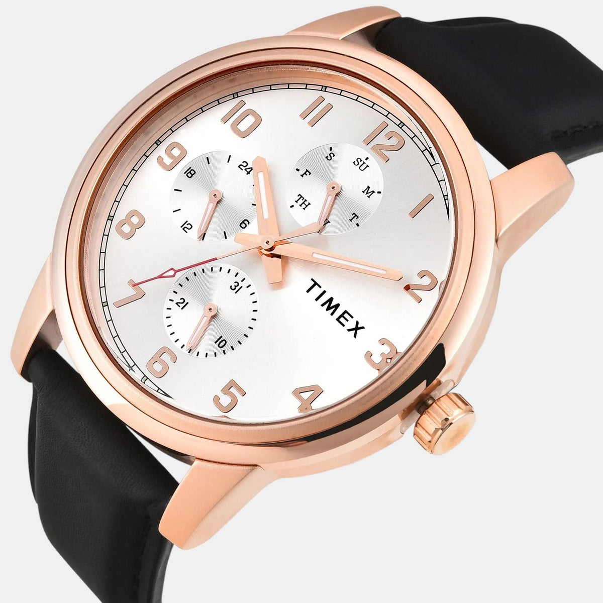Trendline Men Quartz Silver Dial Multi-Function Leather Watch TWEG18908