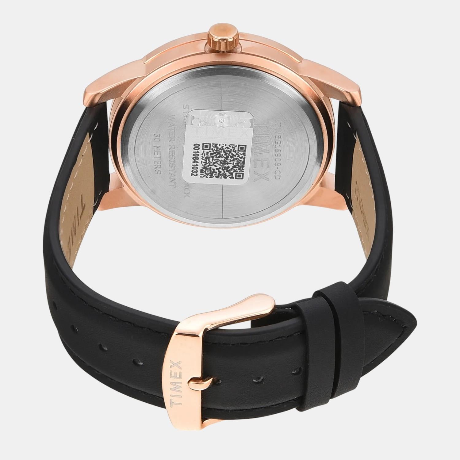 Fashion Men Quartz Silver Dial Multi-Function Leather Watch TWEG18908