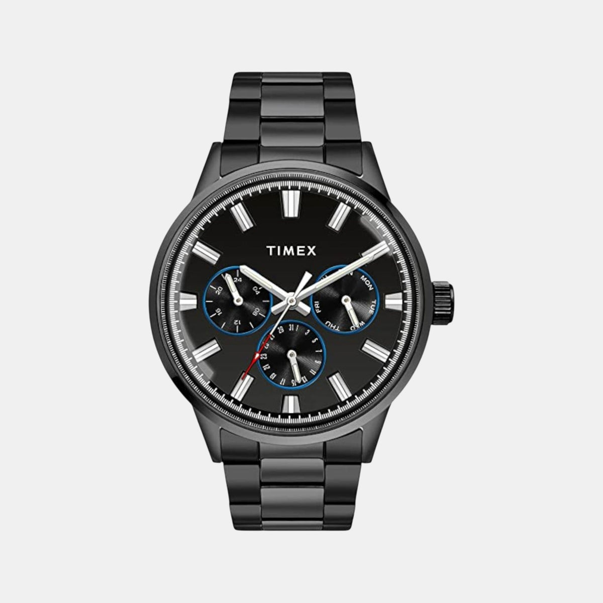 Trendline Men Quartz Black Dial Multi-Function Stainless Steel Watch TWEG19911