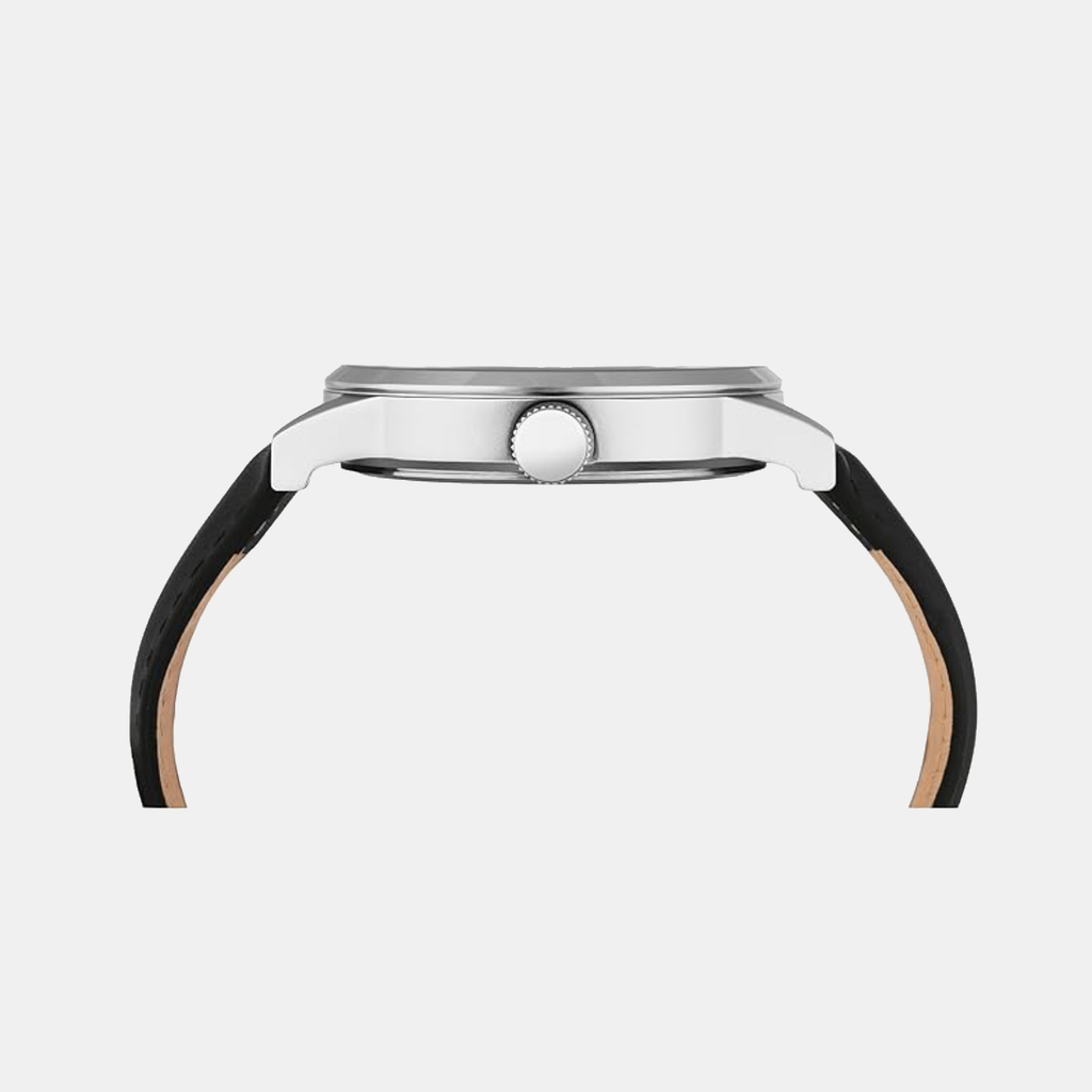 Fashion Men Quartz Black Dial Multi-Function Leather Watch TWEG19915