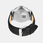 Fashion Men Quartz Black Dial Multi-Function Leather Watch TWEG19915