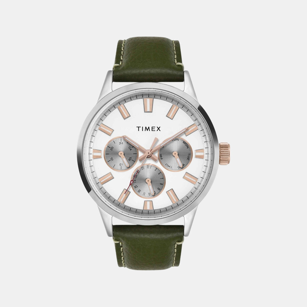 Fashion Men Quartz Dial Multi-Function Leather Watch TWEG19926