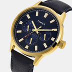 Fashion Men Quartz Dial Multi-Function Leather Watch TWEG19928