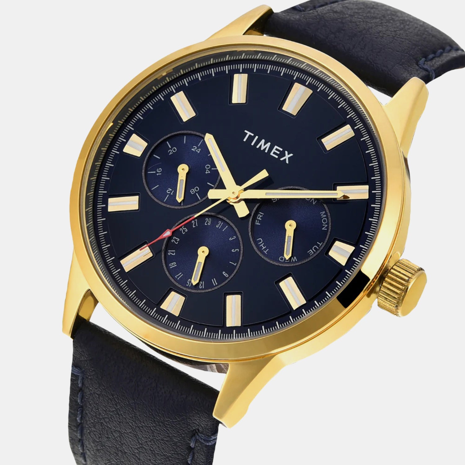 Fashion Men Quartz Dial Multi-Function Leather Watch TWEG19928
