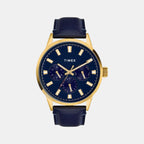 Fashion Men Quartz Dial Multi-Function Leather Watch TWEG19928