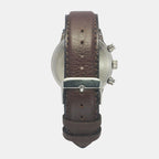 Fashion Men Quartz Salmon Dial Chronograph Leather Watch TWEG19930