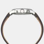 Fashion Men Quartz Salmon Dial Chronograph Leather Watch TWEG19930