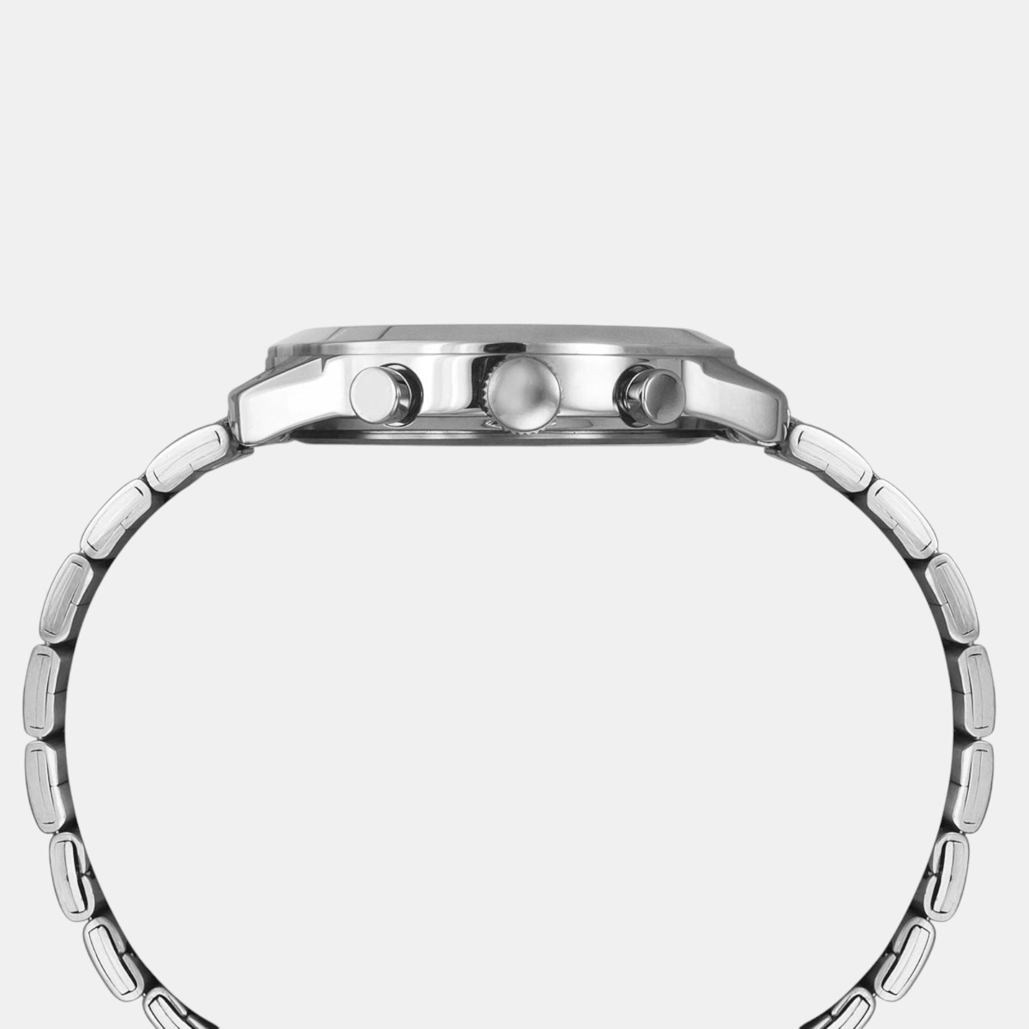 Fashion Men Quartz Teal Dial Chronograph Stainless Steel Watch TWEG19931