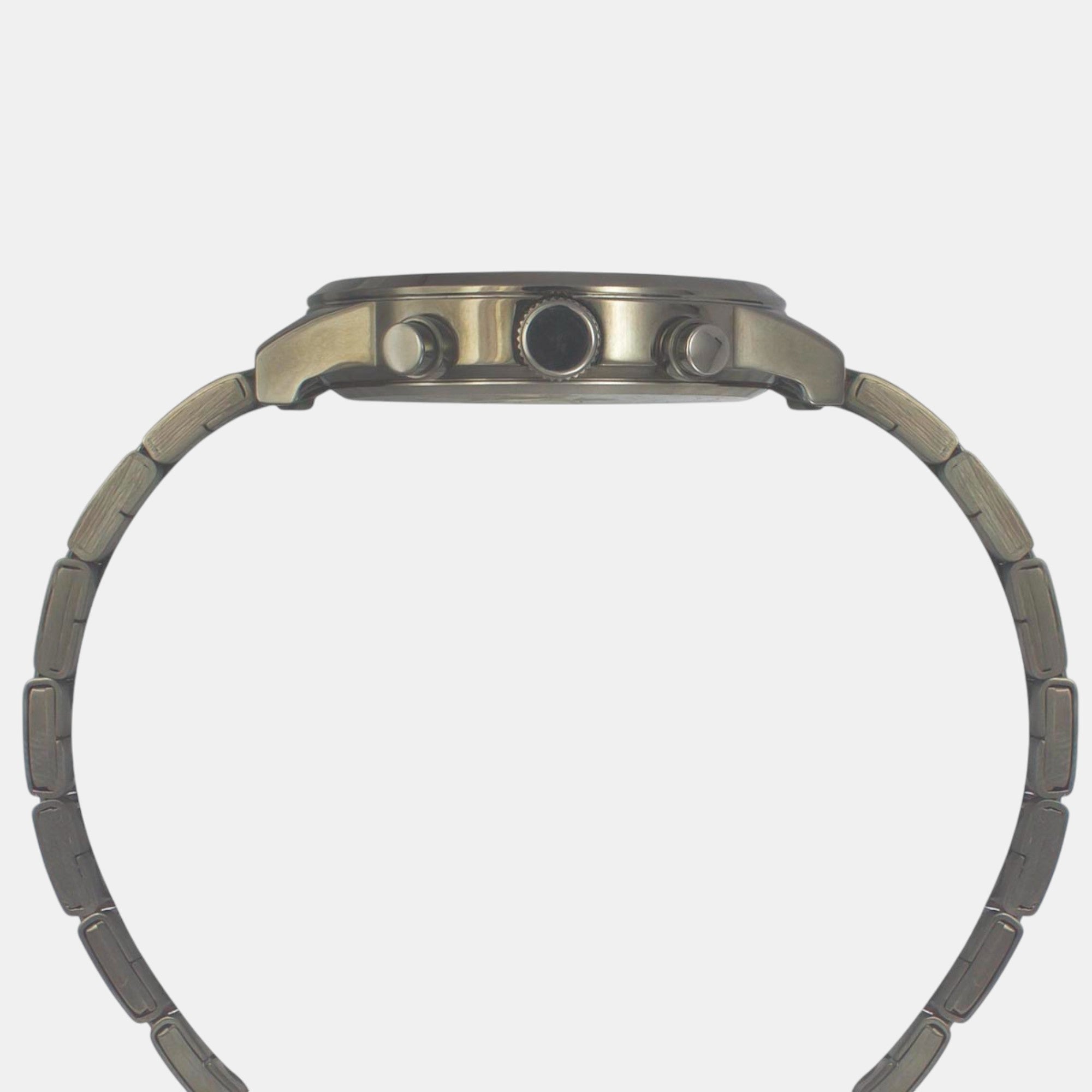 Fashion Men Quartz Orange Dial Chronograph Stainless Steel Watch TWEG19932