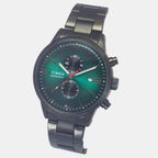 Fashion Men Quartz Green Dial Chronograph Stainless Steel Watch TWEG19933