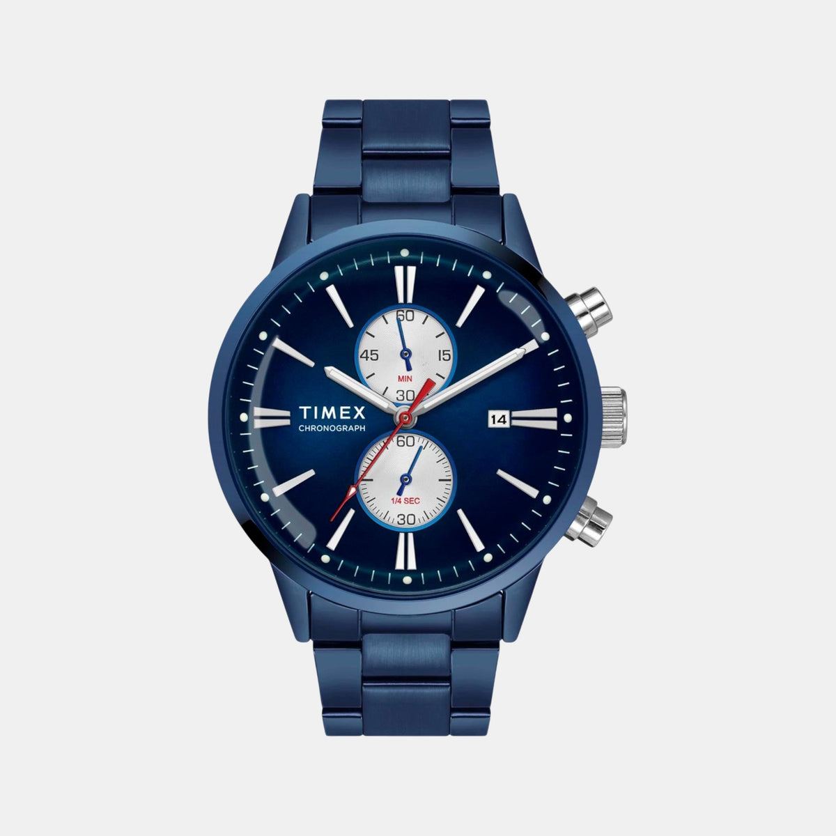 Trendline Men Quartz Blue Dial Multi-Function Stainless Steel Watch TWEG19934