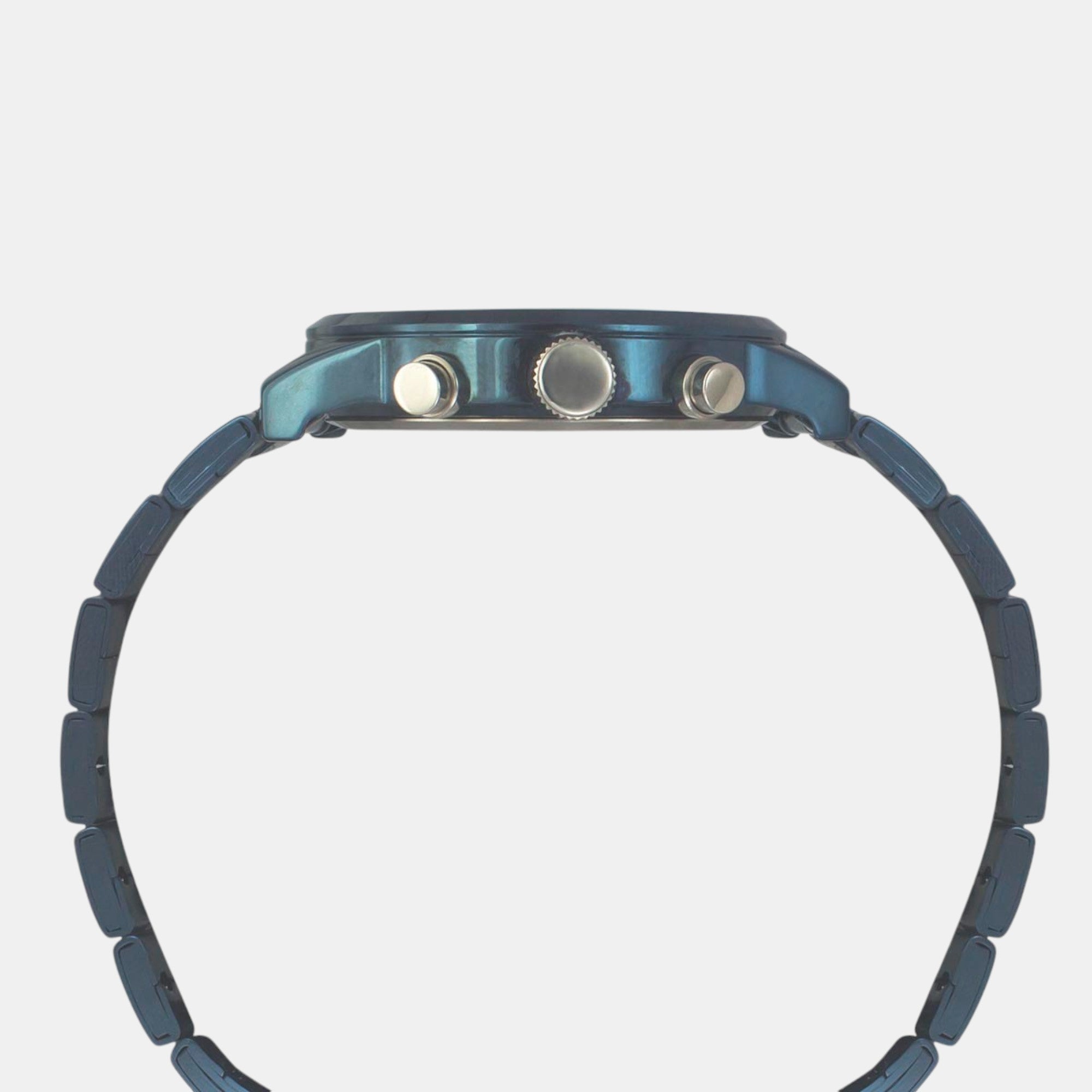 Fashion Men Quartz Blue Dial Chronograph Stainless Steel Watch TWEG19934