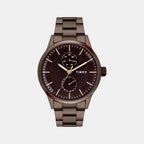 Fashion Men Quartz Brown Dial Multi-Function Stainless Steel Watch TWEG19941