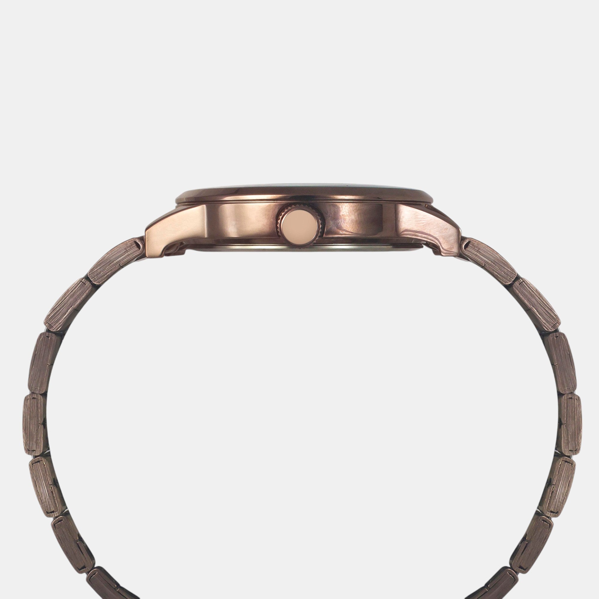 Fashion Men Quartz Brown Dial Multi-Function Stainless Steel Watch TWEG19941