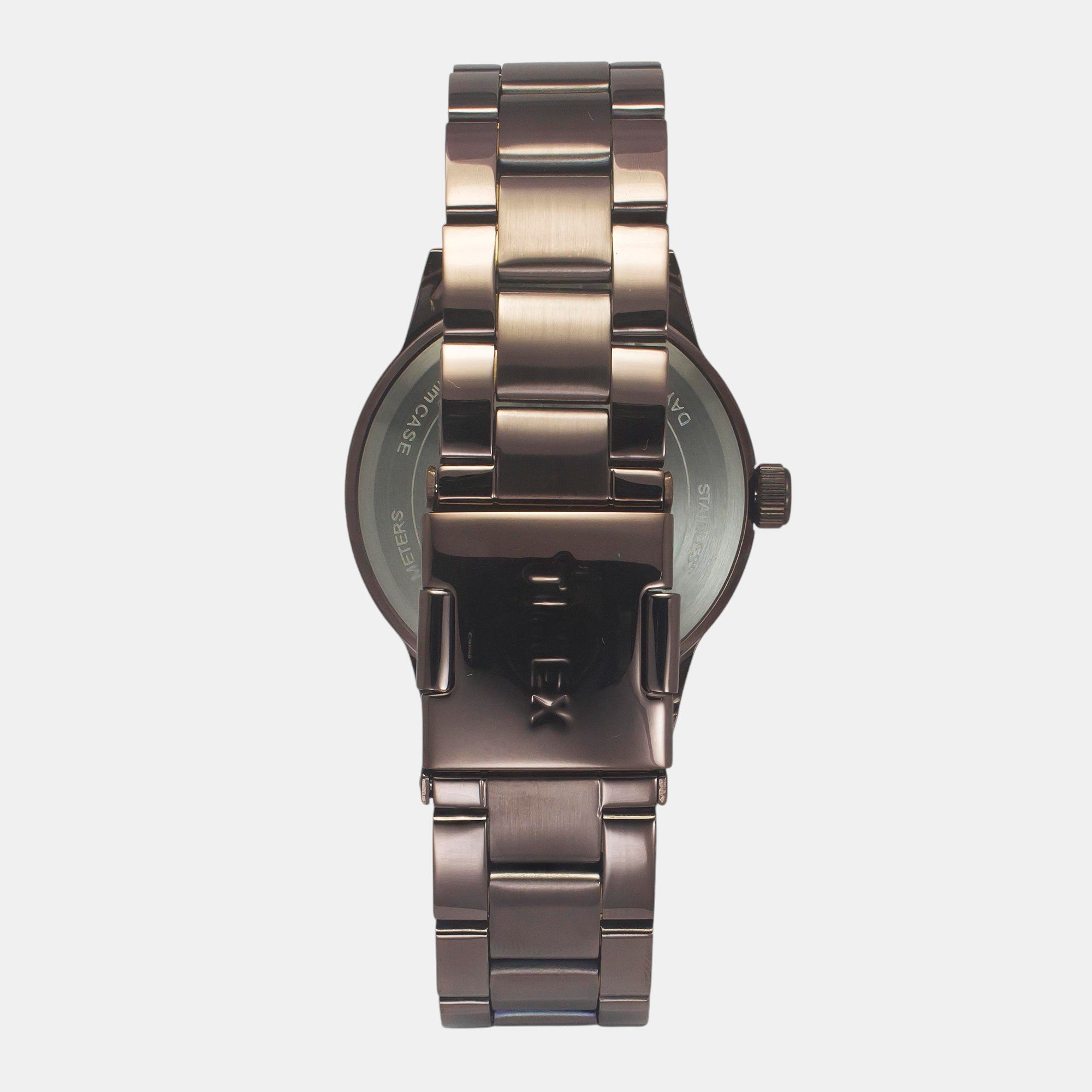 Fashion Men Quartz Brown Dial Multi-Function Stainless Steel Watch TWEG19941