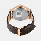 Fashion Men Quartz White Dial Multi-Function Leather Watch TWEG19943