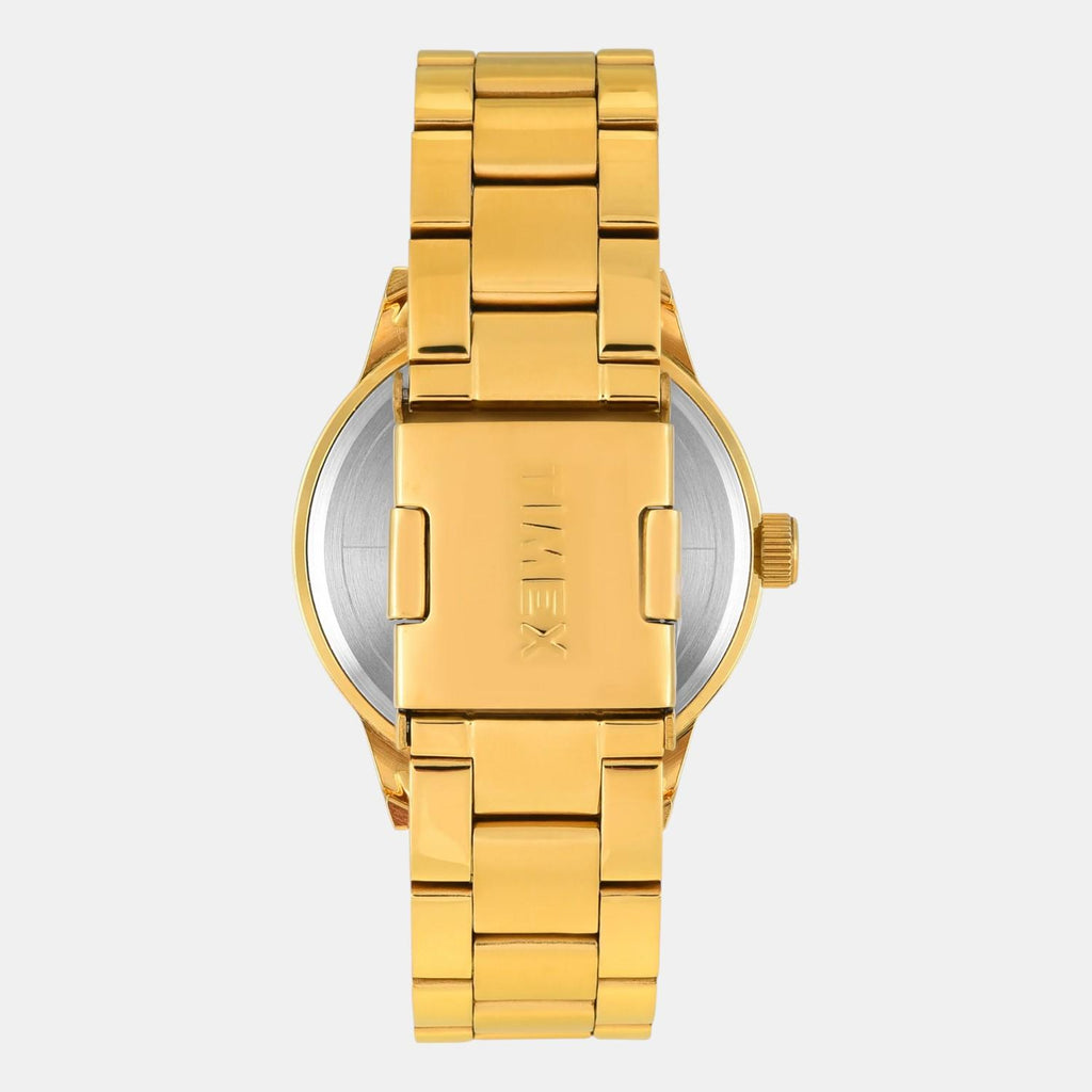 Fashion Men Quartz Champagne Dial Multi-Function Stainless Steel Watch TWEG19945