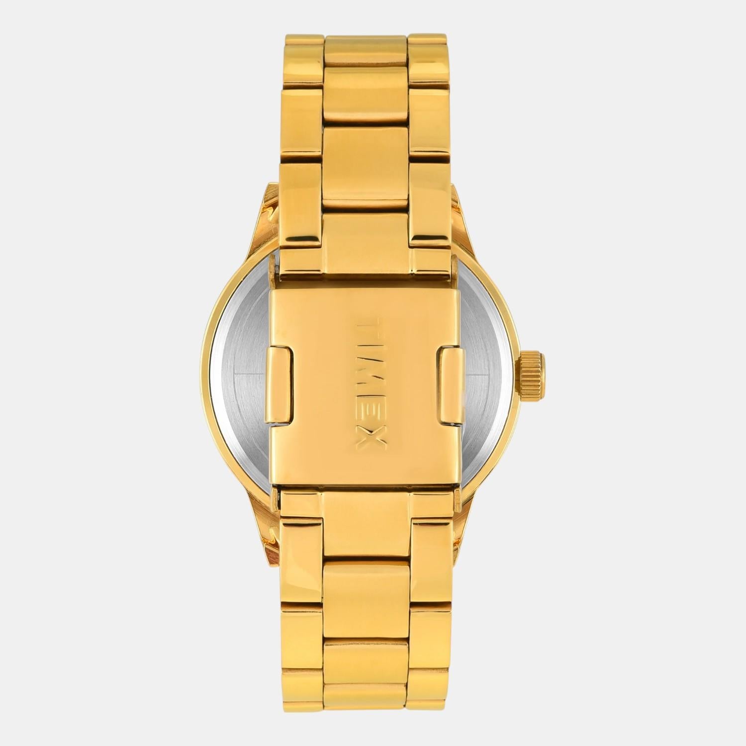 Fashion Men Quartz Champagne Dial Multi-Function Stainless Steel Watch TWEG19945