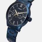 Trendline Men Quartz Blue Dial Multi-Function Stainless Steel Watch TWEG19946