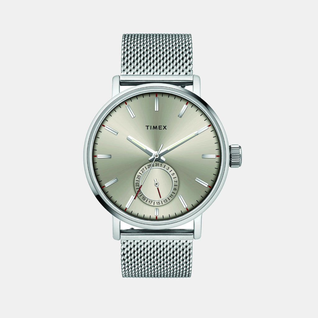 Men Quartz Grey Dial Analog Stainless Steel Watch TWEG20000