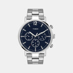 Fashion Men Quartz Black Dial Chronograph Stainless Steel Watch TWEG20011