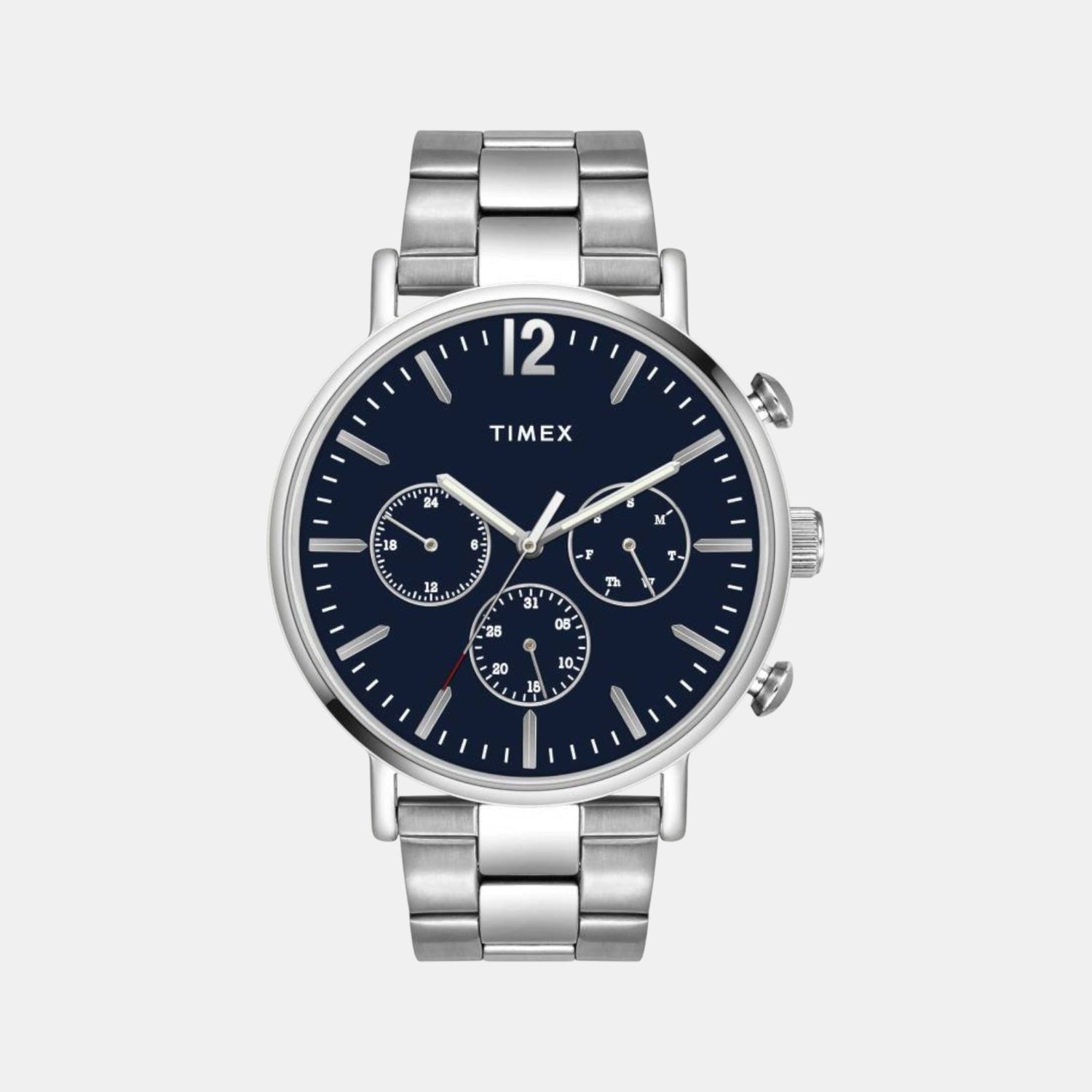 Fashion Men Quartz Black Dial Chronograph Stainless Steel Watch TWEG20011