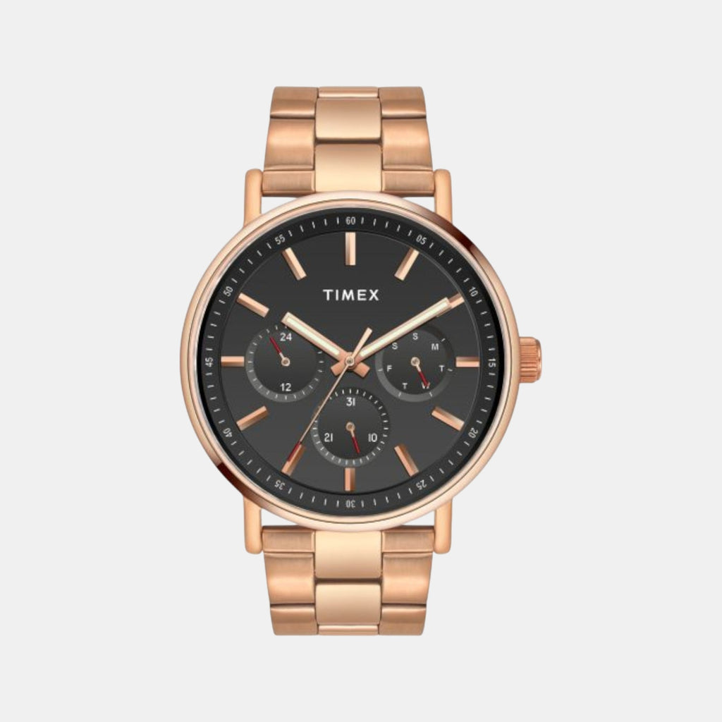 Fashion Men Quartz Black Dial Chronograph Stainless Steel Watch TWEG20018