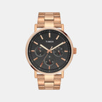 Fashion Men Quartz Black Dial Chronograph Stainless Steel Watch TWEG20018