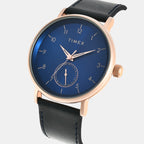 Fashion Men Quartz Blue Dial Analog Leather Watch TWEG20020