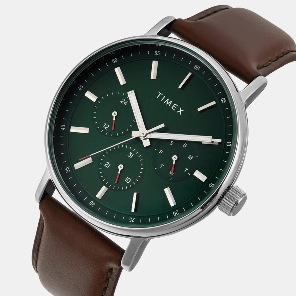 Fashion Men Quartz Dial Multi-Function Leather Watch TWEG20022