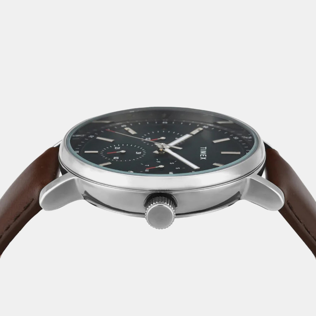 Fashion Men Quartz Dial Multi-Function Leather Watch TWEG20022