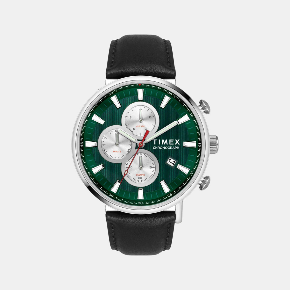 Men Quartz Green Dial Multi-Function Leather Watch TWEG20023-EX