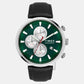 Men's Green Round Chronograph Leather Watch TWEG20023-EX