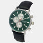 Men's Green Round Chronograph Leather Watch TWEG20023-EX