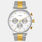 Fashion Men Quartz Warm Silver Dial Multi-Function Stainless Steel Watch TWEG20026
