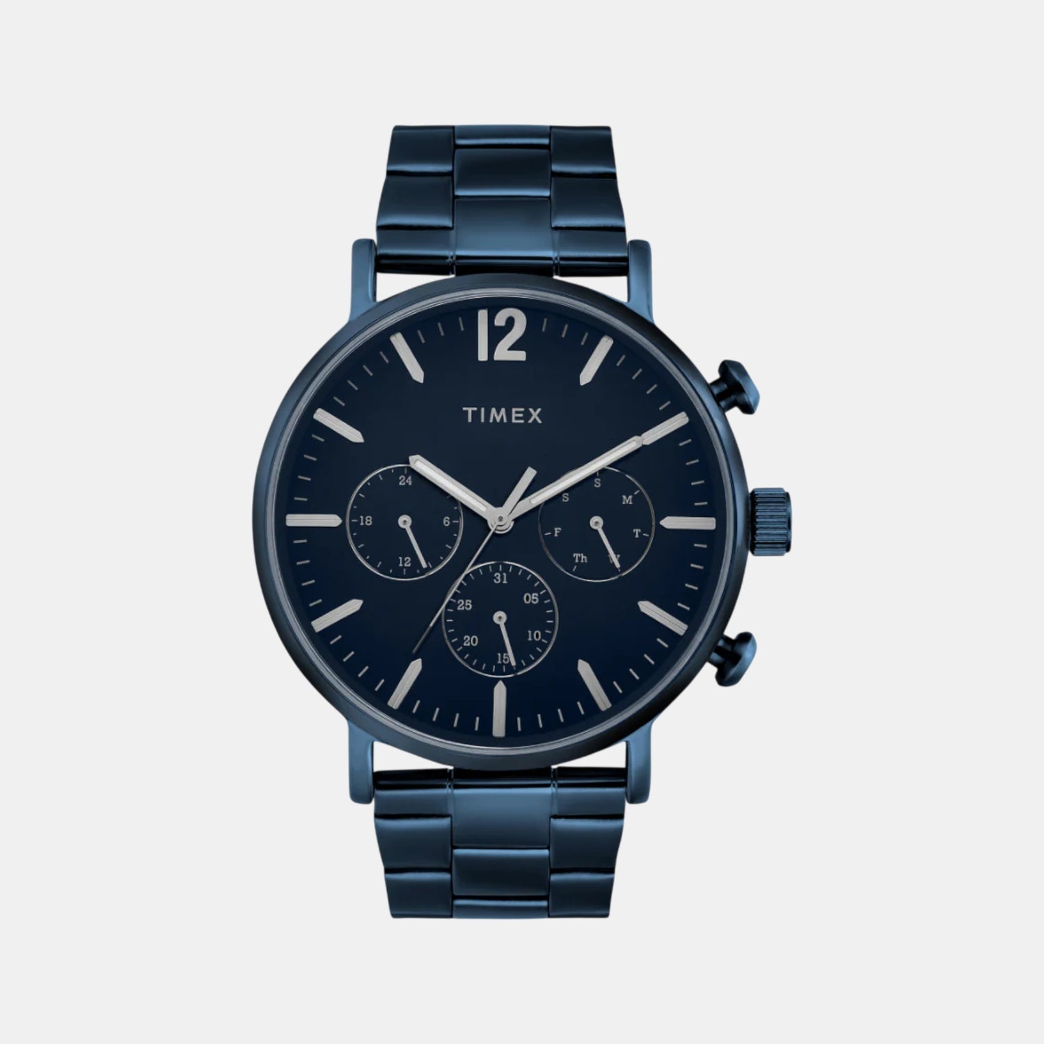 Fashion Men Quartz Blue Dial Multi-Function Stainless Steel Watch TWEG20028