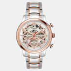 E Class Men Quartz Silver Dial Multi-Function Stainless Steel Watch TWEG20205