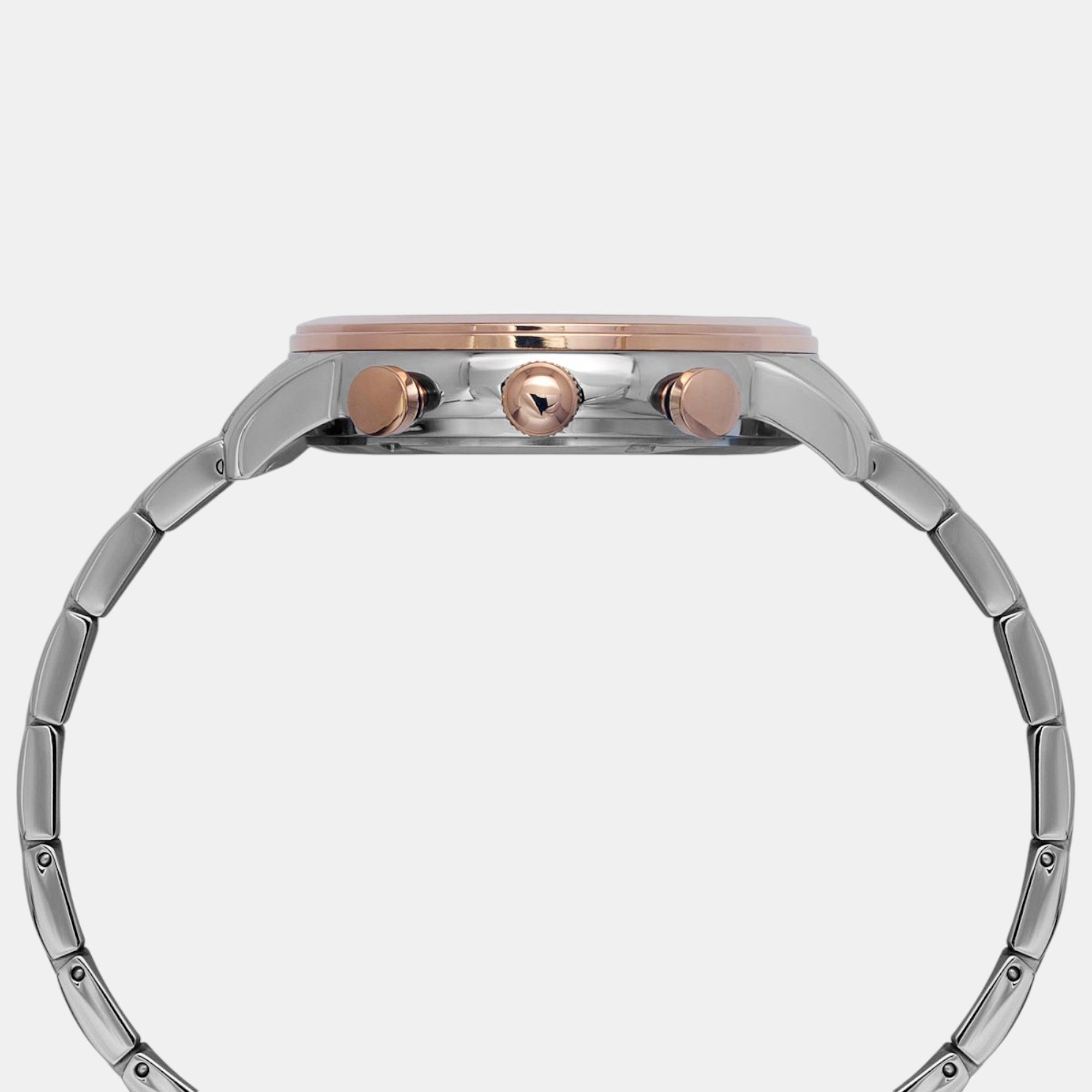 E Class Men Quartz Silver Dial Multi-Function Stainless Steel Watch TWEG20205