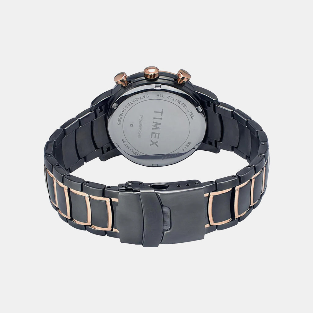 E Class Men Quartz Black Dial Multi-Function Stainless Steel Watch TWEG20206