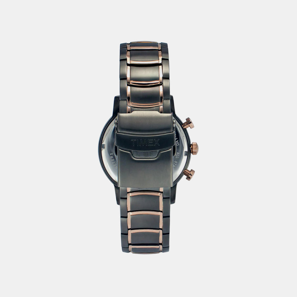 E Class Men Quartz Black Dial Multi-Function Stainless Steel Watch TWEG20206