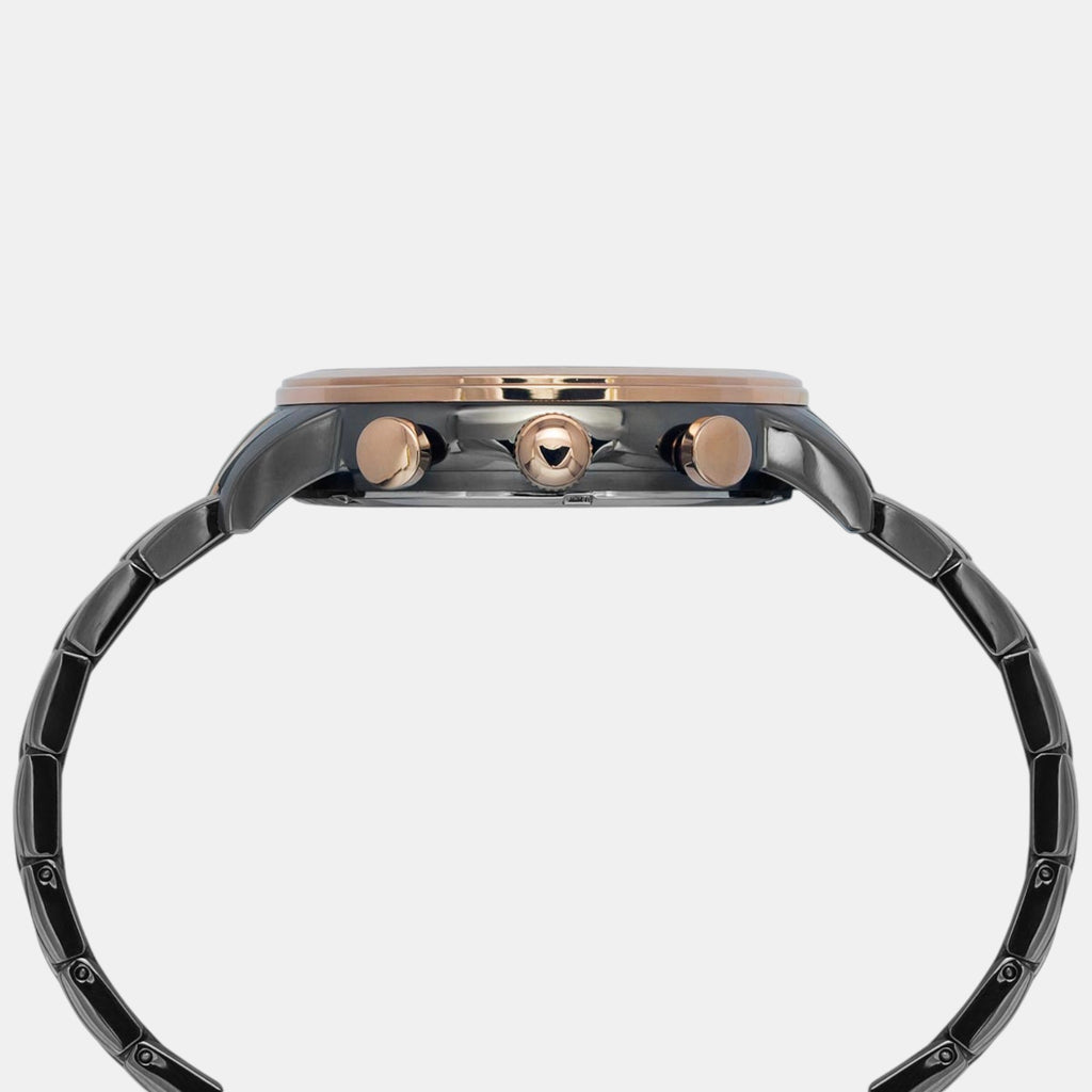 E Class Men Quartz Black Dial Multi-Function Stainless Steel Watch TWEG20206