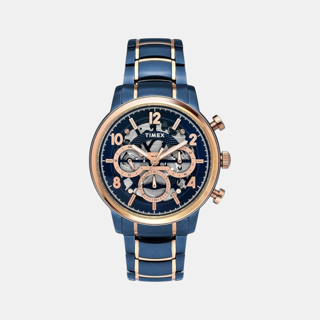 E Class Men Quartz Blue Dial Multi-Function Stainless Steel Watch TWEG20207