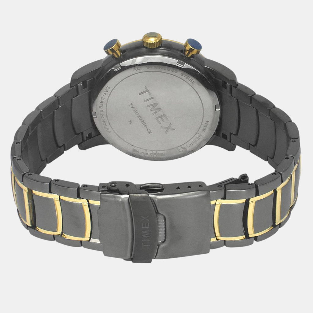 E Class Men Quartz Black Dial Multi-Function Stainless Steel Watch TWEG20208