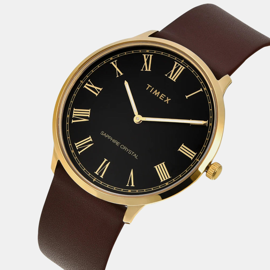 Fashion Men Quartz Dial Analog Leather Watch TWEG22103