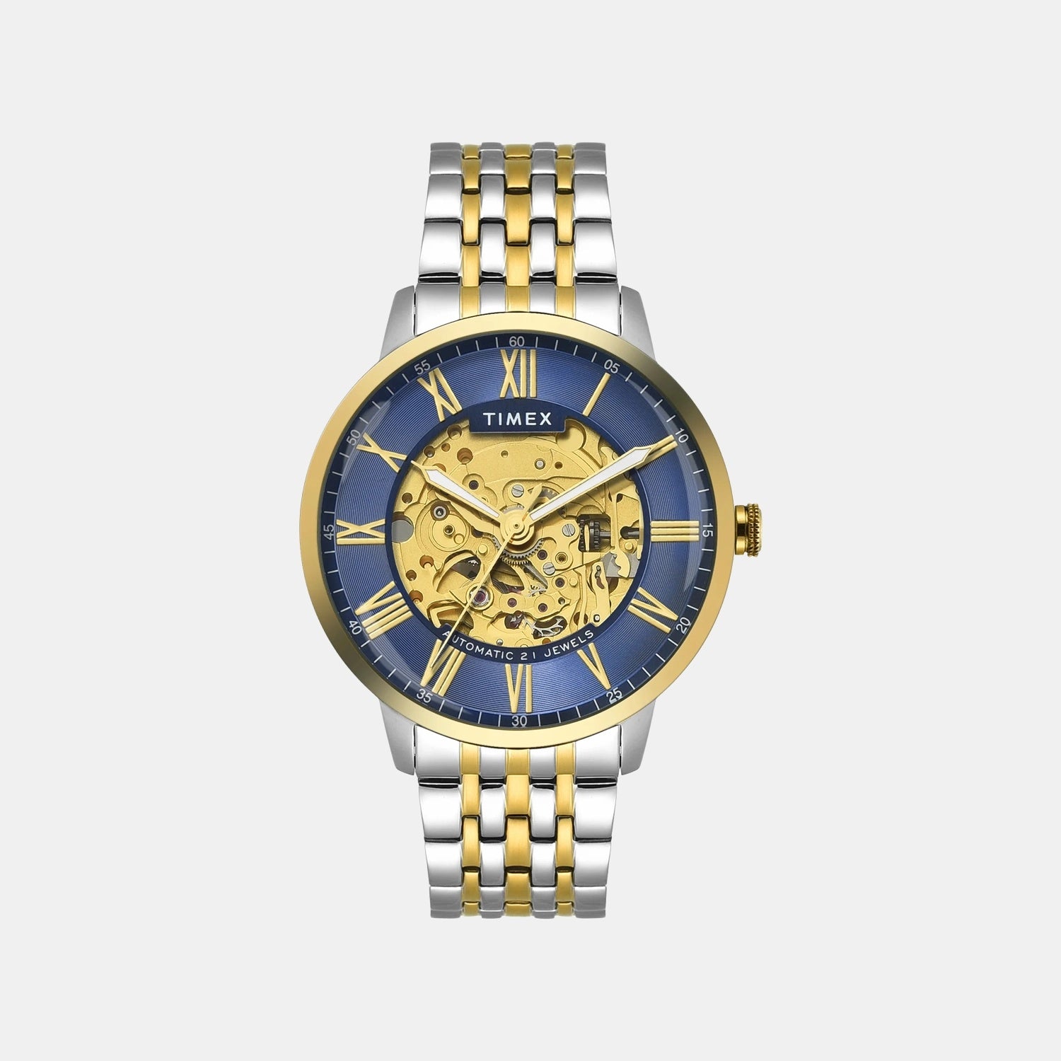 Signio Men Automatic Blue Dial Analog Stainless Steel Watch TWEG23505